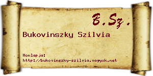 Bukovinszky Szilvia névjegykártya
